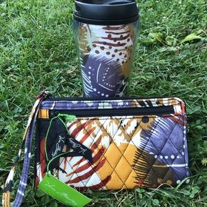 Vera Bradley Wallet Wristlet & Traveling Mug